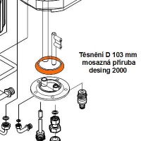 Těsnění příruby bojler103 mm DUA B desing 2000